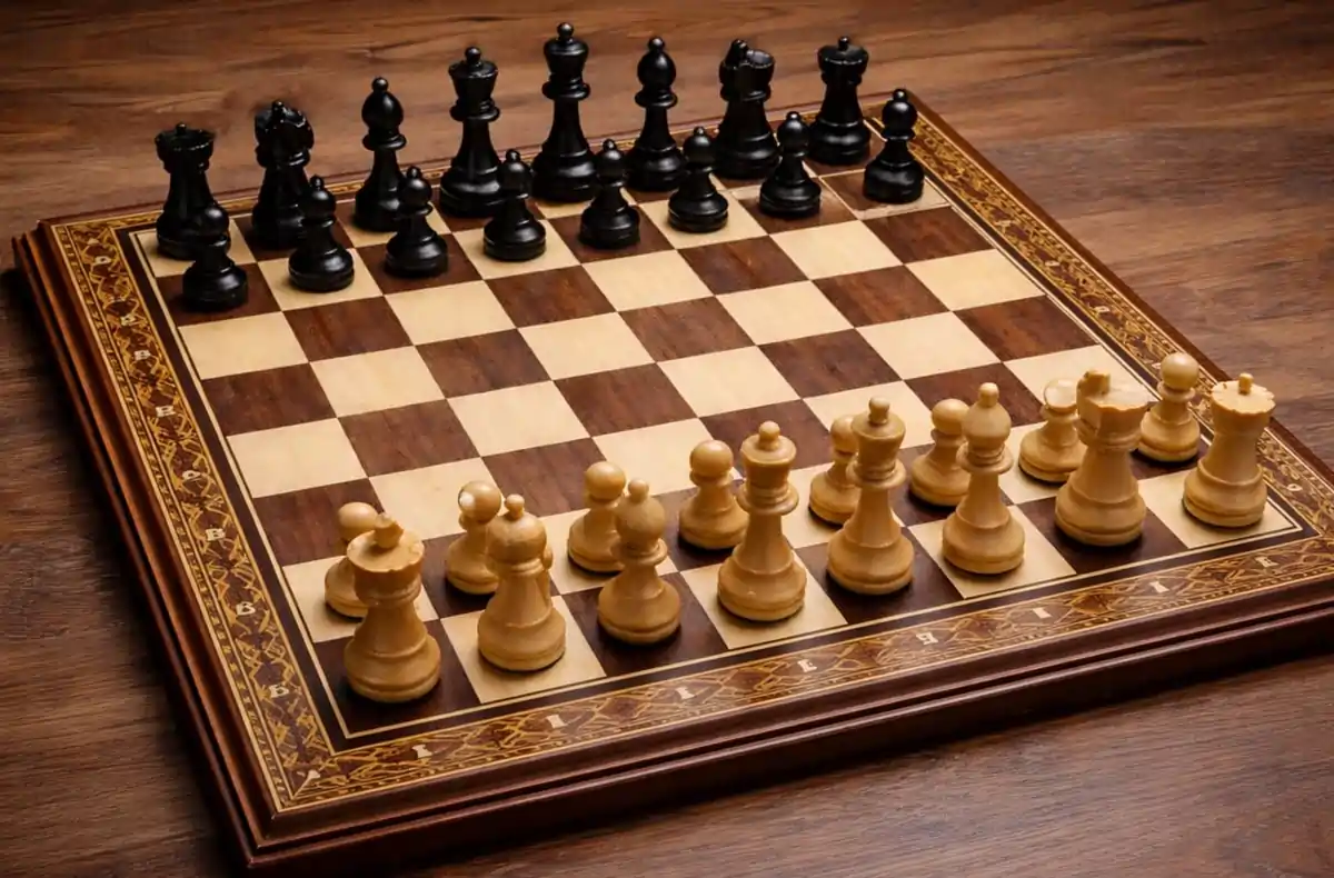 Image of a chessboard with pieces to symbolically represent Maison 6 en Astrologie Védique: les défis, ennemis et la croissance personnelle