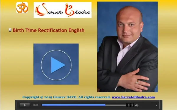 Product image of Birth Time Rectification. Vedic astrology video lesson by Gaurav Dave, astrologer and Jyotish Teacher