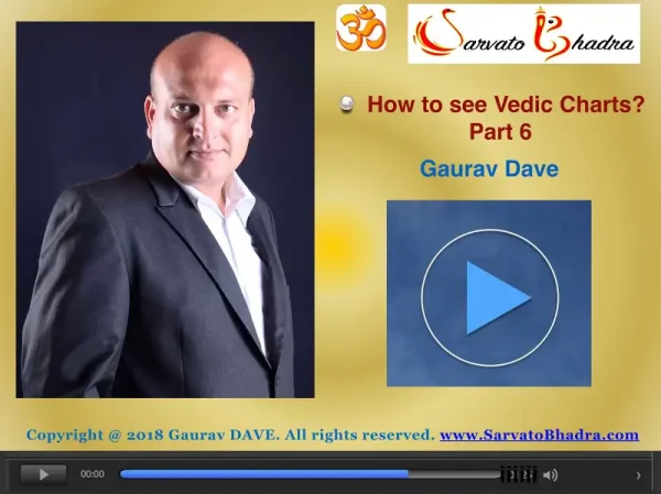 Vedic astrology video lesson product image: How to see Vedic birth charts, part 6 ? by Gaurav Dave, astrologer and Jyotish Teacher